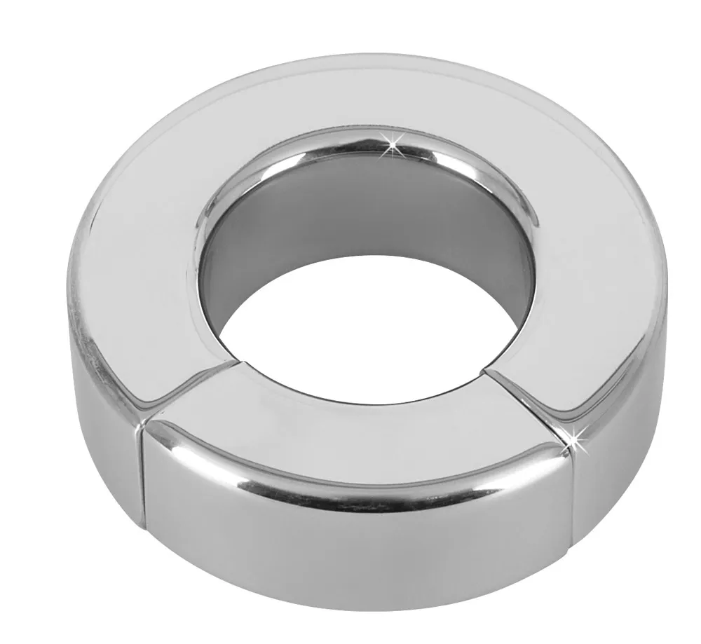 Magnetický kroužek na varlata Fetish Collection, nerezová ocel, 20 mm, stříbrný - obrázek 2