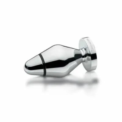 Kovový anální kolík pro elektrostimulaci Mystim Little John S, stříbrný, 9 cm