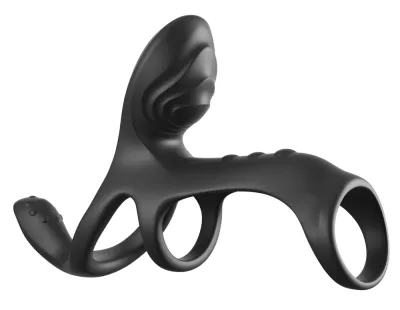 Vibrační erekční kroužek pro páry Fantasy C-Ringz Ultimate Couples Cage Max, 19,5 cm - obrázek 2