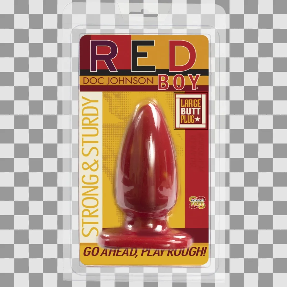 Anální kolík Doc Johnson Red Boy Large, 15 cm, červený - obrázek 2
