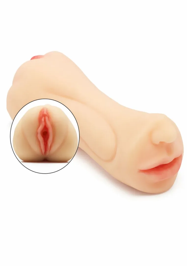Masturbátor se dvěma vstupy Hidden Desire Tight Flip Fucker, ústa a vagína