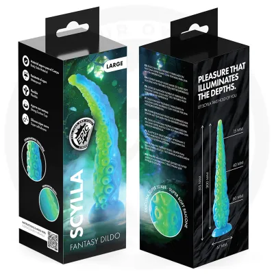 Silikonové dildo chapadlo EPIC Scylla, fluorescenční, velké, 31,5 cm - obrázek 11