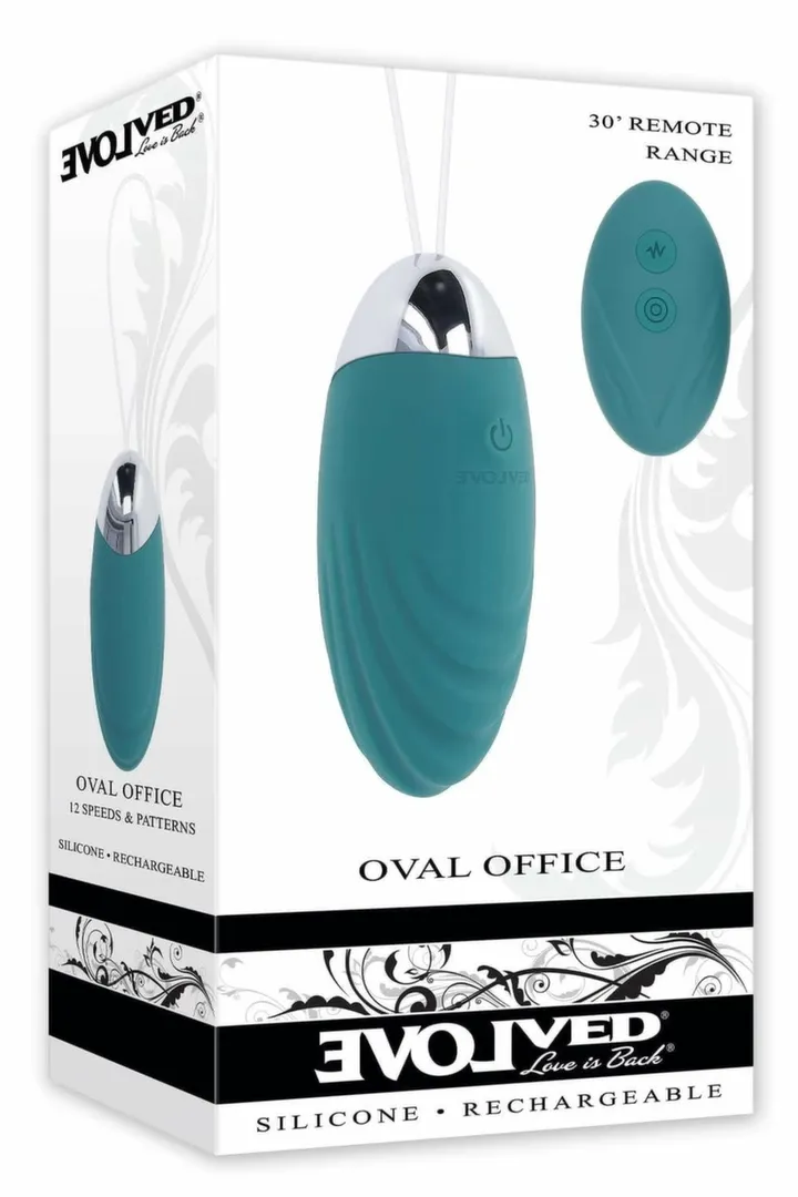 Vibrační vajíčko Evolved Oval Office s dálkovým ovladačem, 12 režimů