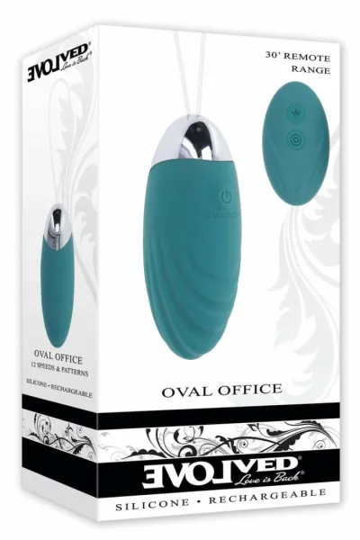 Vibrační vajíčko Evolved Oval Office s dálkovým ovladačem, 12 režimů