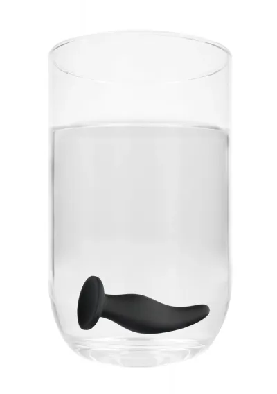Silikonový anální kolík Shots Curve s přísavkou, černý - obrázek 6