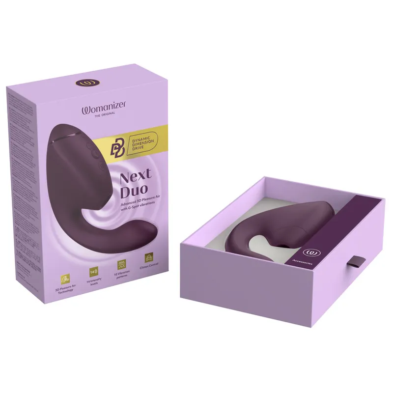 Rabbit vibrátor s tlakovým stimulátorem klitorisu Womanizer Duo Next, tmavě fialový - obrázek 17