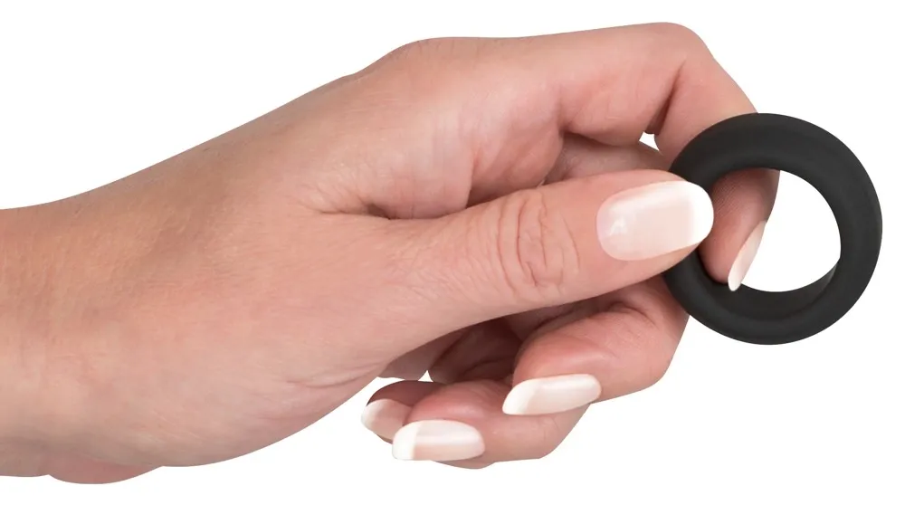Erekční kroužek Black Velvets Performance Ring, silikon, černý, 2,6 cm - obrázek 3