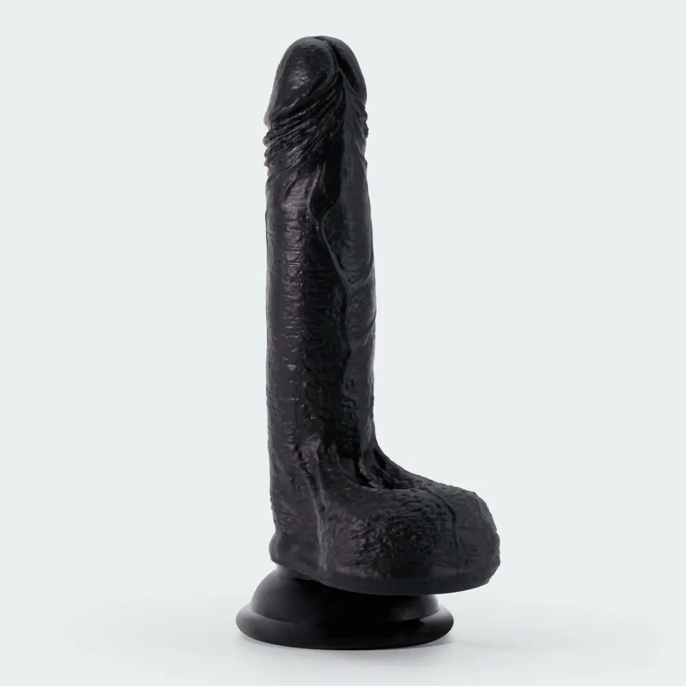 Crushious Inviktus silikonové dildo s přísavkou 19 cm černé