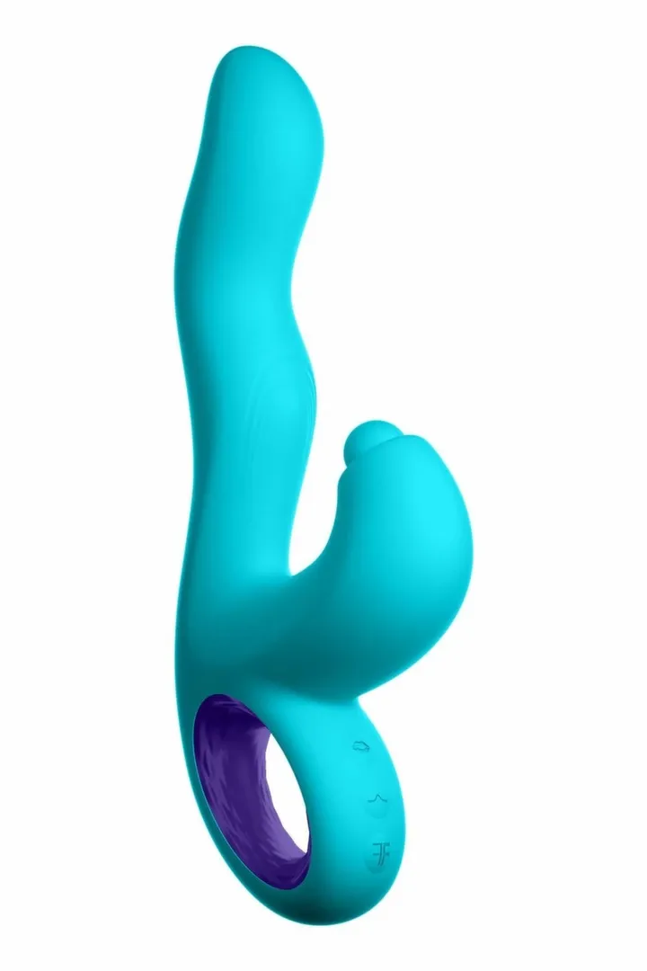 Rabbit vibrátor FemmeFunn Klio s poklepáváním, nabíjecí, tyrkysový, 21,3 cm - obrázek 3