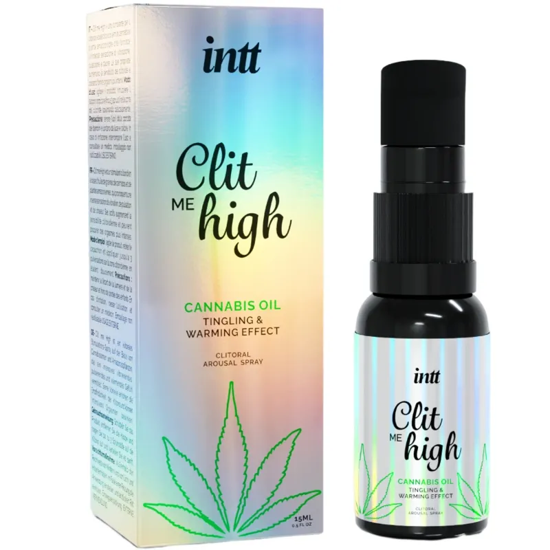 Stimulační sprej na klitoris INTT Clit Me High s konopným olejem, 15 ml