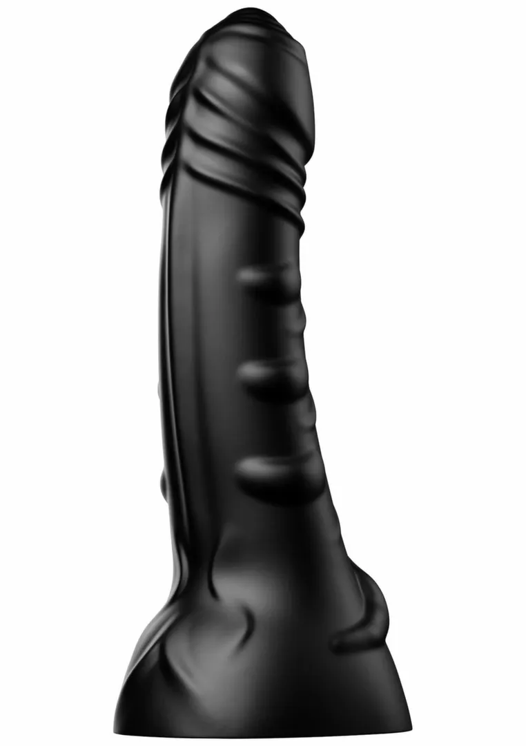 Velké dildo HIDDEN DESIRE INFERNO Big Boys, PVC, zahnuté, černé, 25,5 cm - obrázek 5