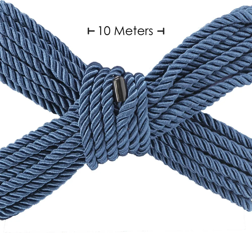 Bondage lano LoversPremium z polyesteru, 10 m, tmavě modré - obrázek 2