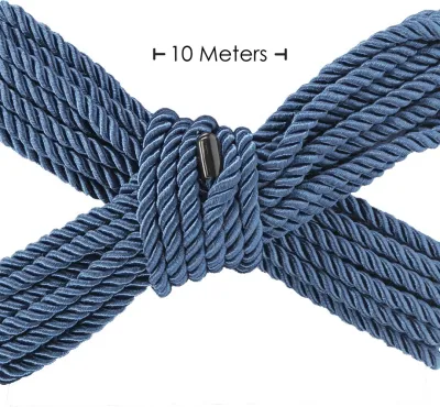 Bondage lano LoversPremium z polyesteru, 10 m, tmavě modré - obrázek 2