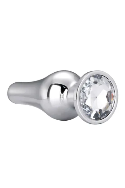 Anální kolík Dream Toys Gleaming Love Silver Plug S, hliník, s kamínkem, stříbrný - obrázek 4