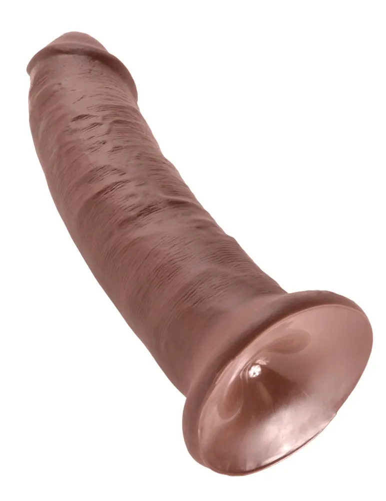 Realistické dildo King Cock s přísavkou, 22,9 cm, hnědé - obrázek 5