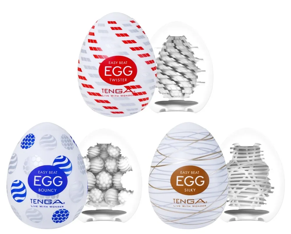 Masturbační vajíčka Tenga Egg Standard Set, Twister, Bouncy, Silky, 3 ks - obrázek 3