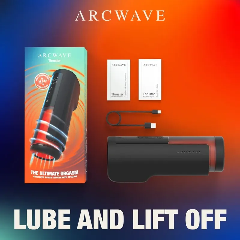 Automatický masturbátor Arcwave Thruster s přirážením a rotací, černý - obrázek 8