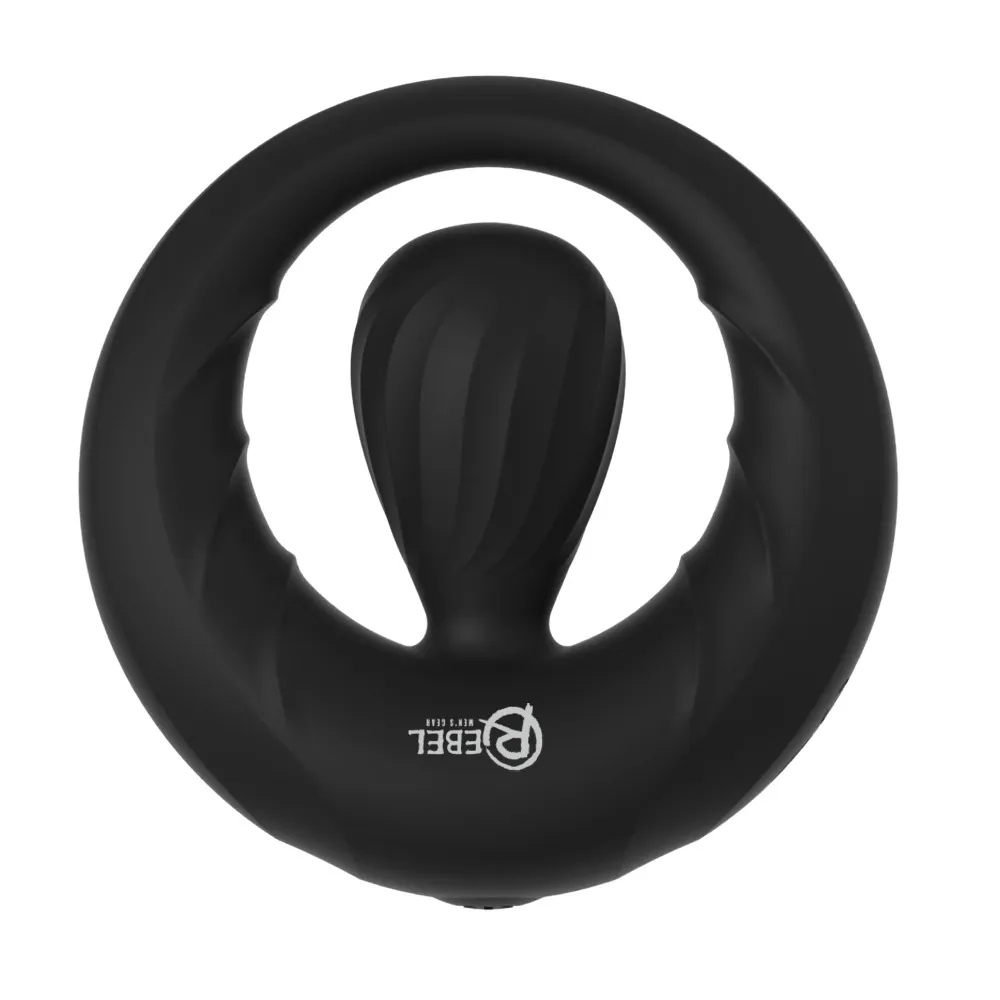 Vibrační erekční kroužek Rebel Cock Ring Vibrating St, silikon, 10 režimů, černý - obrázek 3