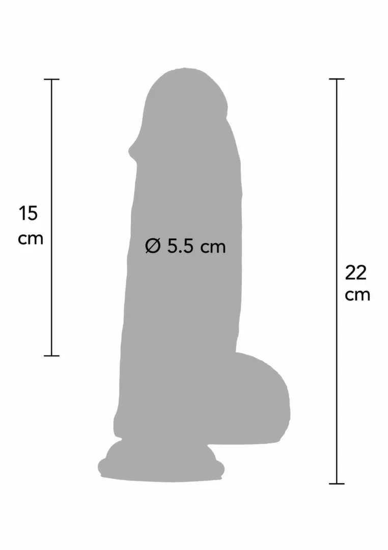 Realistické silikonové dildo Inferno by Hidden Desire, dvouvrstvé, tělové, 20 cm - obrázek 2