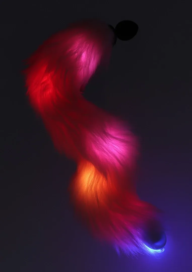 Anální kolík s ocasem jednorožce TABOOM Unicorn Tail LED, svítící - obrázek 5