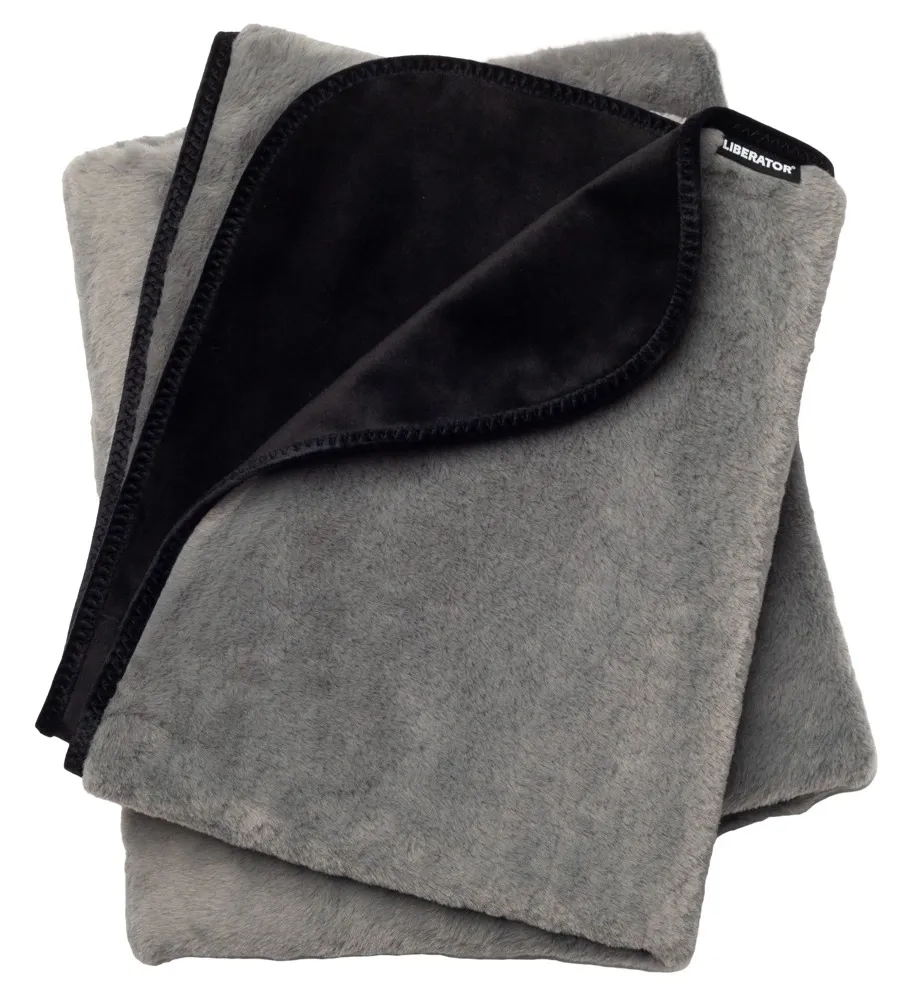 Oboustranná deka Liberator Fascinator Throw, umělá kožešina, šedá/černá, 183 x 137 cm - obrázek 2