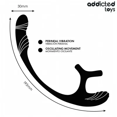 Stimulátor prostaty s erekčním kroužkem Addicted Toys, vibrace a pohyb 360° - obrázek 6