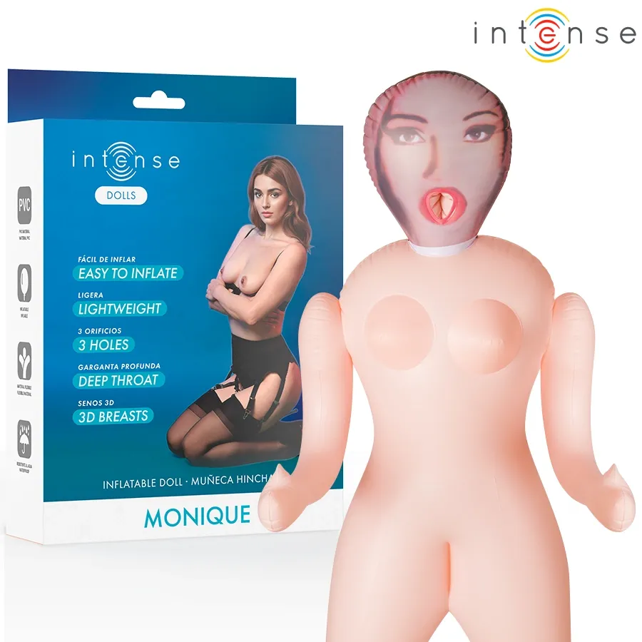 Nafukovací panna Intense Dolls Monique se třemi otvory
