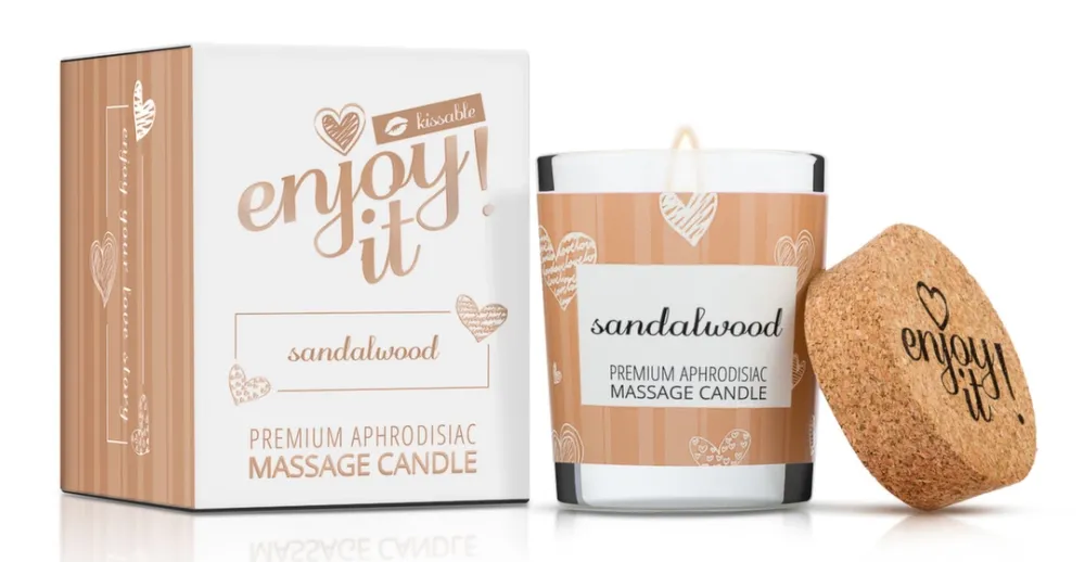 Masážní svíčka Magnetifico Sandalwood s feromony, santalové dřevo, 70 ml - obrázek 2