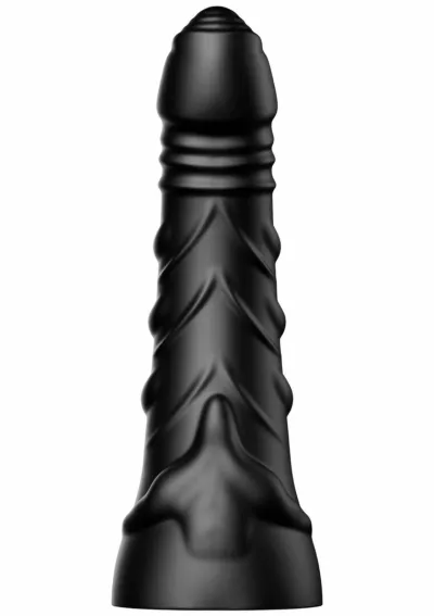 Velké dildo HIDDEN DESIRE INFERNO Big Boys, PVC, zahnuté, černé, 25,5 cm - obrázek 3