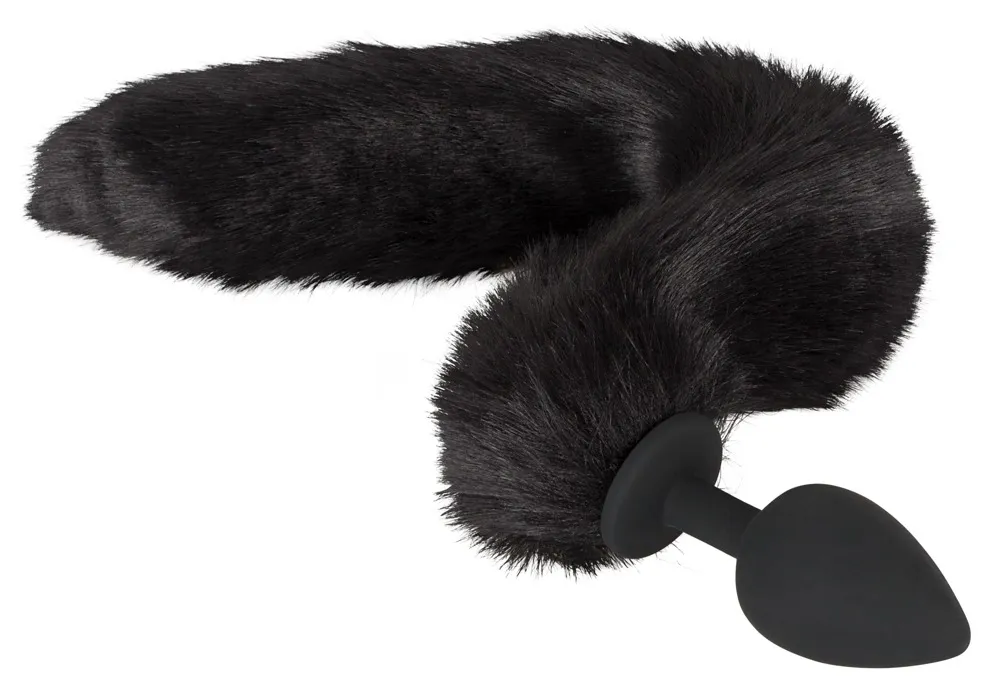 Sada pro pet play Bad Kitty, anální kolík s kočičím ocasem a čelenka s oušky, černá - obrázek 3