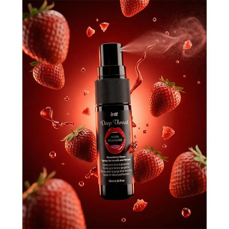 Chladivý sprej na orální sex INTT Deep Throat, jahoda, 12 ml - obrázek 3
