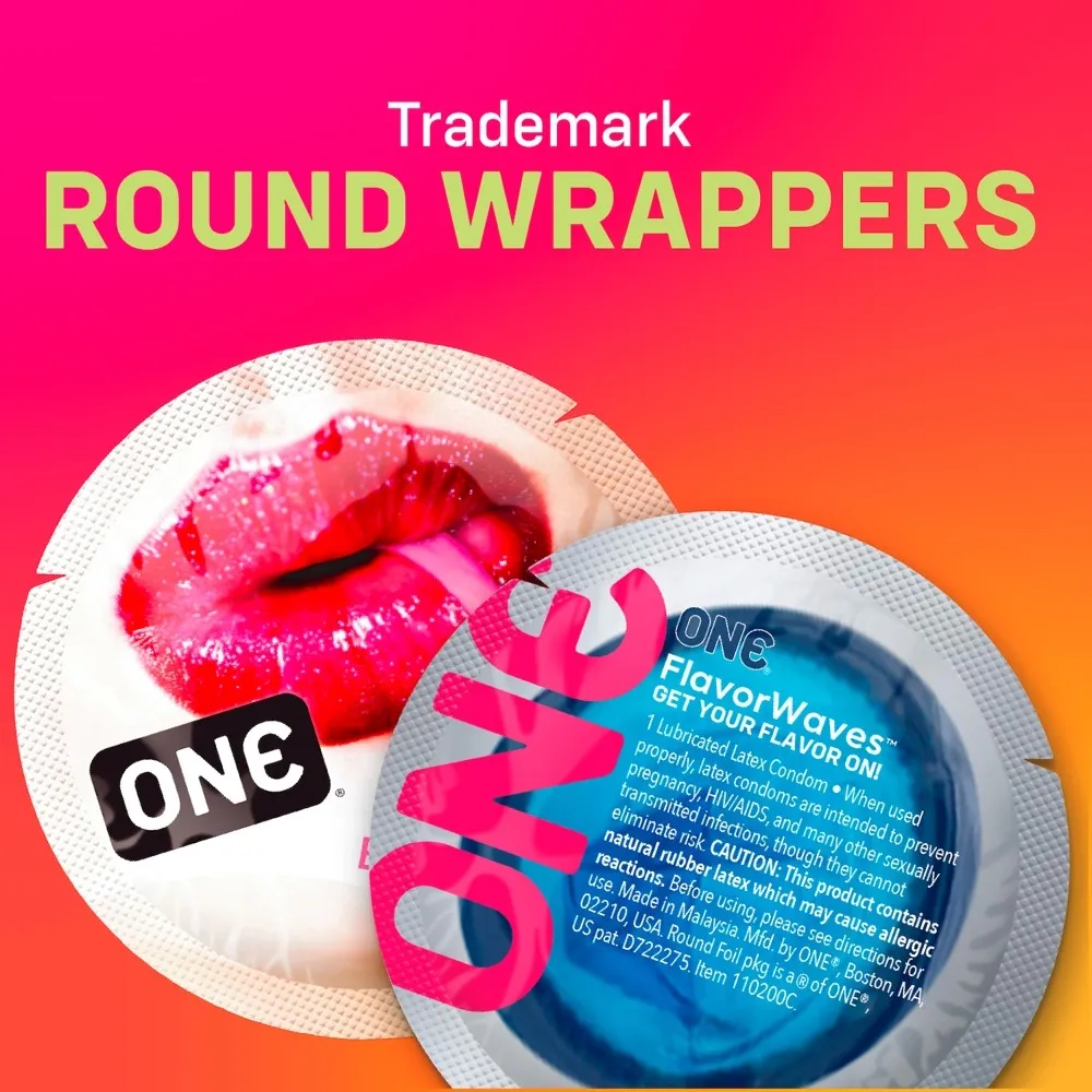 Kondomy s příchutí ONE Flavor Waves, mix 6 příchutí, 12 ks - obrázek 4