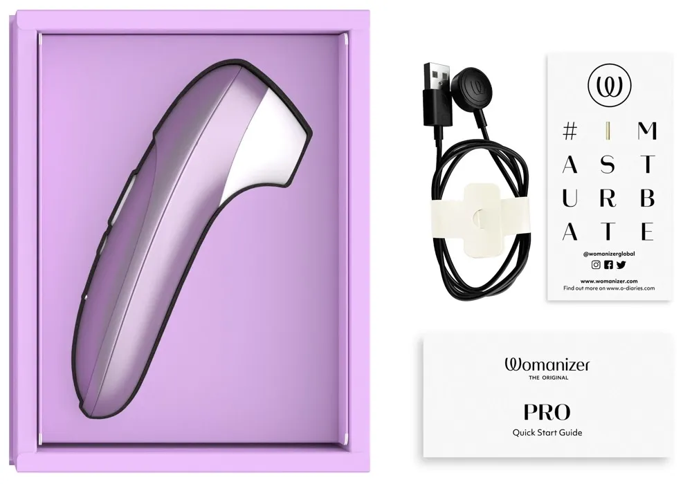 Tlakový stimulátor klitorisu Womanizer Pro Vibrant, šeříkový - obrázek 5
