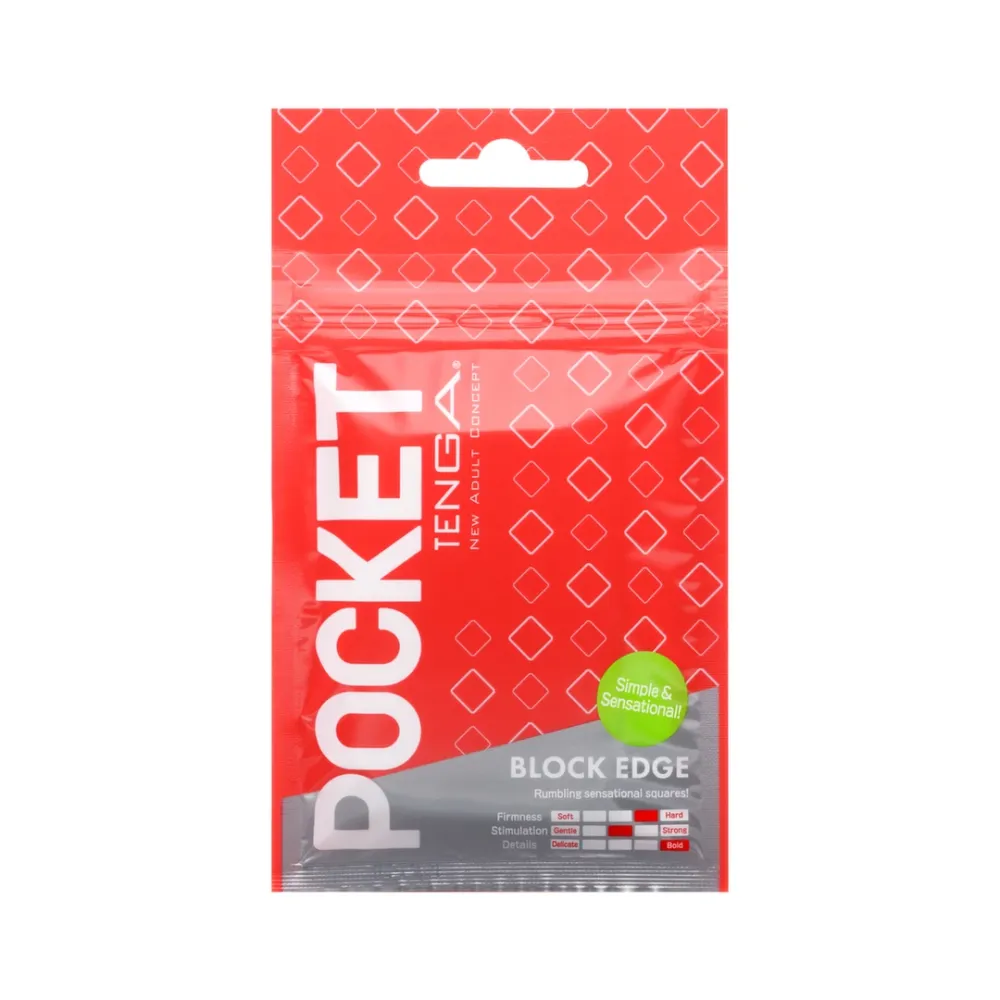 Masturbátor Tenga Pocket Block Edge, kapesní, jednorázový