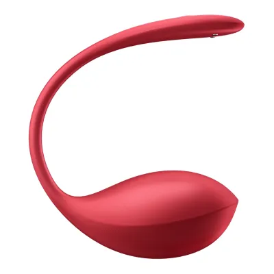 Nositelný vibrátor na bod G Satisfyer Shiny Petal s ovladačem a aplikací, červený