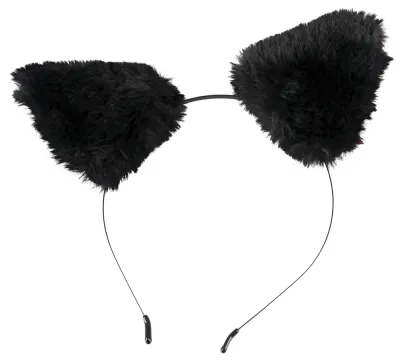 Sada pro pet play Bad Kitty, anální kolík s kočičím ocasem a čelenka s oušky, černá - obrázek 8