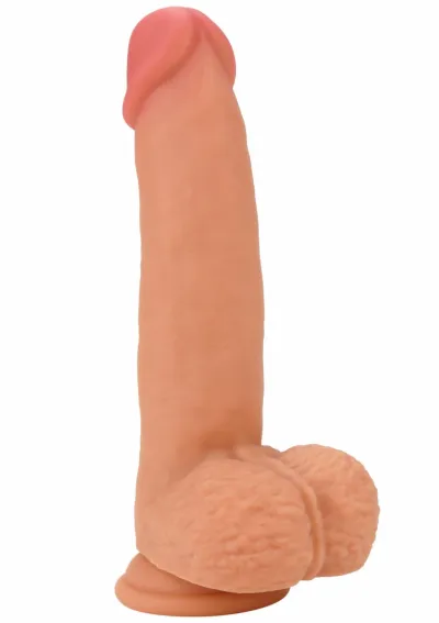 Realistické dildo Inferno by Hidden Desire Dual-Density, tekutý silikon, 18 cm, tělové - obrázek 7