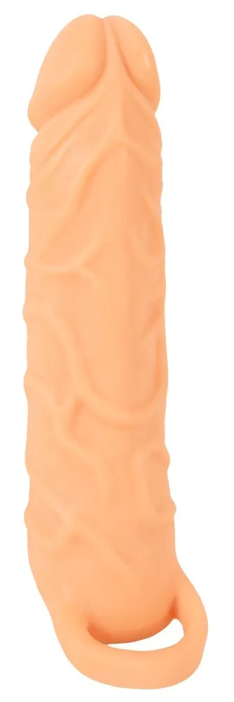 Návlek na penis Nature Skin 2v1 s vibracemi a dálkovým ovládáním, TPE, 24 cm - obrázek 3