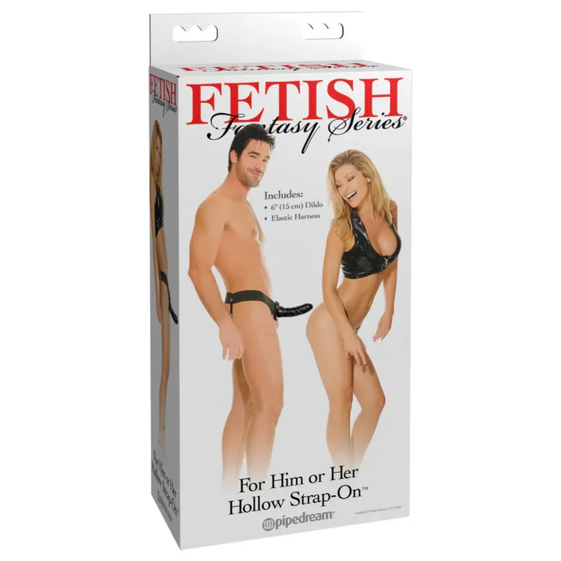 Dutý strap-on Fetish Fantasy Series Black Dream, 15 cm, černý
