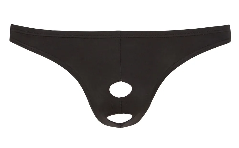Pánská tanga Mister B s anatomickými kroužky, černá, S - obrázek 5