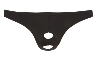 Pánská tanga Mister B s anatomickými kroužky, černá, S - obrázek 5