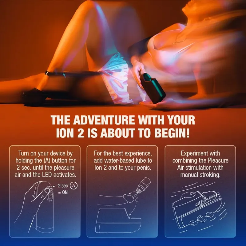 Masturbátor s pulzními tlakovými vlnami Arcwave Ion 2, černý - obrázek 5