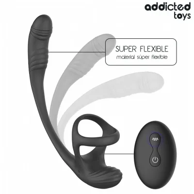 Stimulátor prostaty s erekčním kroužkem Addicted Toys, vibrace a pohyb 360° - obrázek 7