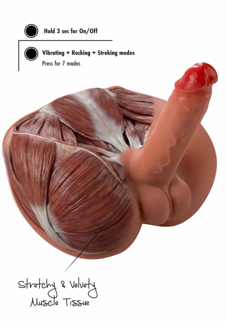Sexuální stroj Hidden Desire Rough Rider Idol, anatomický, realistická kůže, 2,7 kg - obrázek 3