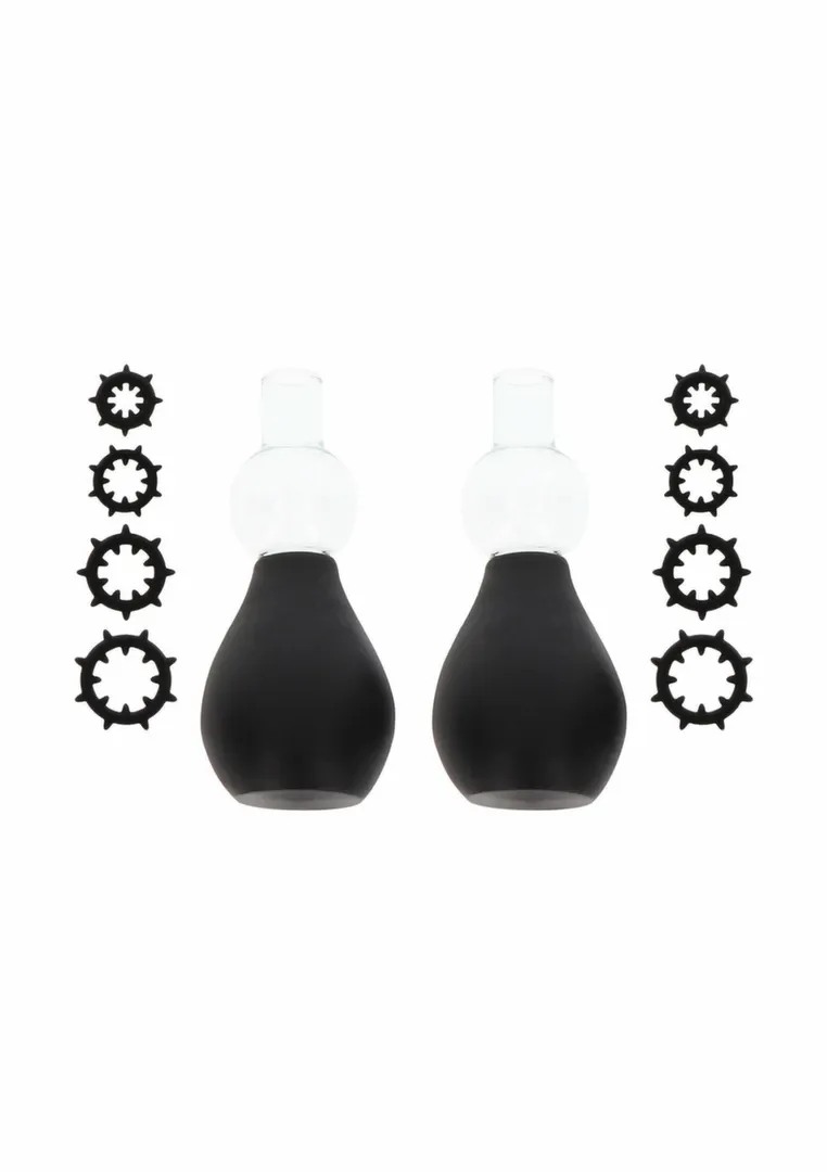 Přísavky na bradavky TABOOM Nipple Enlargers s 8 kroužky, průhledné - obrázek 6