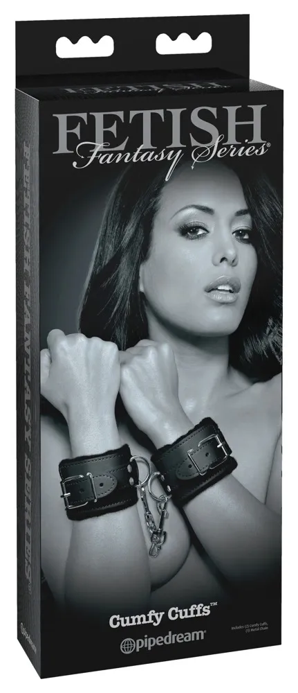 Pouta s umělou kožešinou Fetish Fantasy Limited Edition Cumfy Cuffs, černá