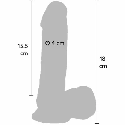 Realistický vibrátor Get Real s varlaty a kabelovým ovladačem, tělový, 18 cm - obrázek 3