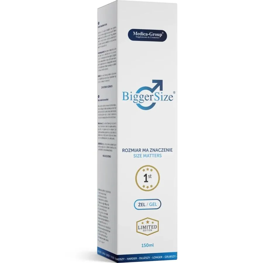 Gel na penis Medica-Group BiggerSize 2v1 s rostlinnými extrakty, 150 ml - obrázek 2