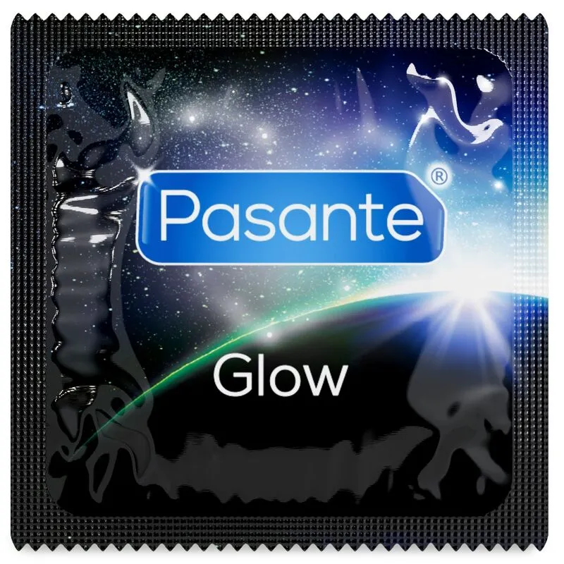 Svítící kondomy Pasante Glow, zelené, 53 mm, 144 ks - obrázek 2