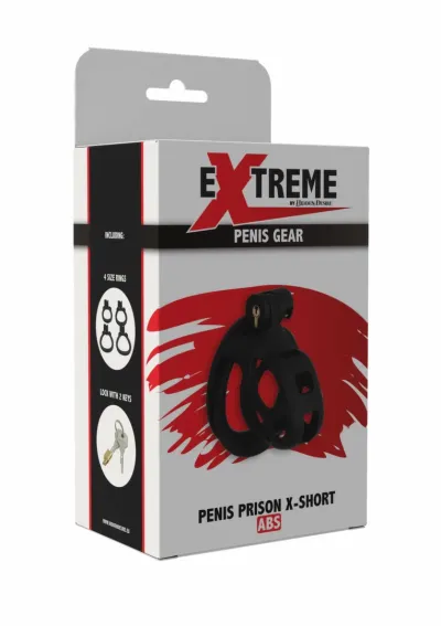 Klec cudnosti Hidden Desire Extreme X-Short Cage se zámkem, ABS plast, černá - obrázek 4